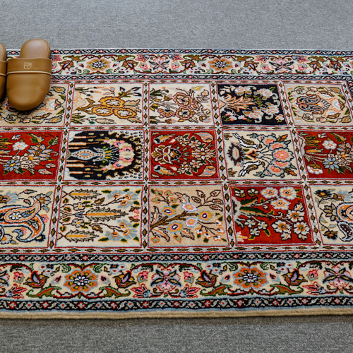 122×79cm【ペルシャ手織り絨毯 Moud 】 カーペット・絨毯・ラグ 122×79cm【ペルシャ手織り絨毯 Moud 】 カーペット・絨毯・ラグ