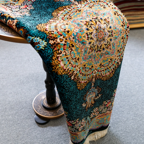 87×58cm 【ペルシャ絨毯 クム産 ムサヴィ工房 シルク 87×58cm 【ペルシャ絨毯 クム産 ムサヴィ工房 シルク