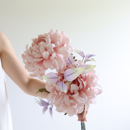 和香菊のブーケ 和装用ブーケ シンプル 白無垢 色打掛 引振袖 ピンク