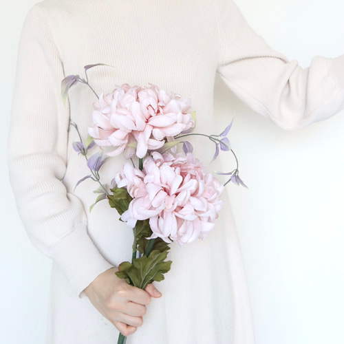 和香菊のブーケ 和装用ブーケ シンプル 白無垢 色打掛 引振袖 ピンク