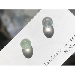 選べる天然石 水晶 ピアス／イヤリング 【810】 3枚目の画像