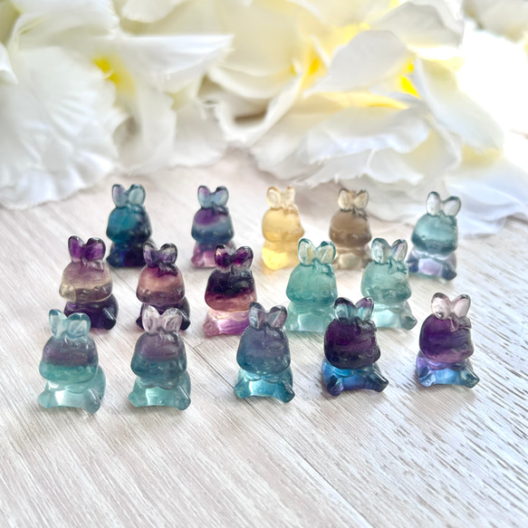 2点おまとめ 天然石オブジェ フローライト 置物
