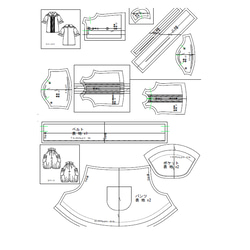 ブライスちゃん　ギャザー袖(半袖・長袖）　ピンタック　ブラウス+パンツ　服　型紙セット　 4枚目の画像