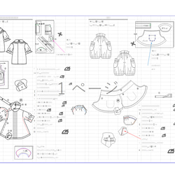 ブライスちゃん　ギャザー袖(半袖・長袖）　ピンタック　ブラウス+パンツ　服　型紙セット　 5枚目の画像