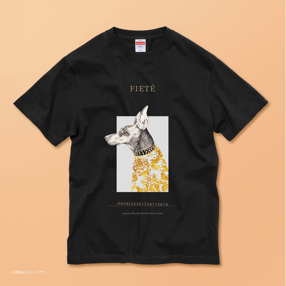 「Doberman」コットンTシャツ/送料無料 1枚目の画像