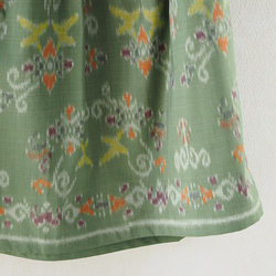 手織りイカットの春色ふわりスカート 3枚目の画像