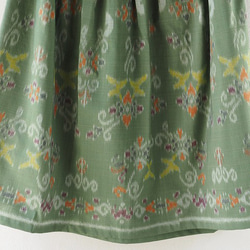 手織りイカットの春色ふわりスカート 7枚目の画像