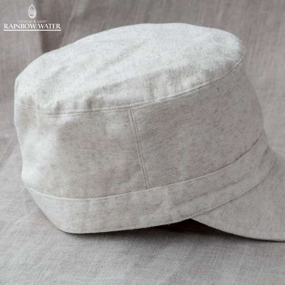 HEMP COTTON キャップ ③ / NATURAL OFF WHITE 【 ヘンプコットン 】 5枚目の画像