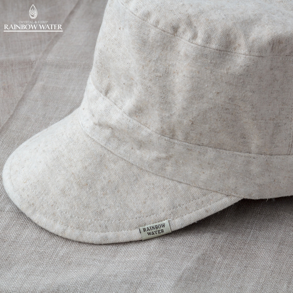 HEMP COTTON キャップ ③ / NATURAL OFF WHITE 【 ヘンプコットン 】 6枚目の画像