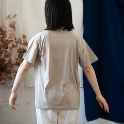 Organiccotton Ｔシャツ【ミルキーグレー】 8枚目の画像