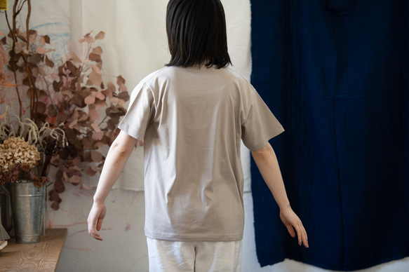 Organiccotton Ｔシャツ【ミルキーグレー】 8枚目の画像