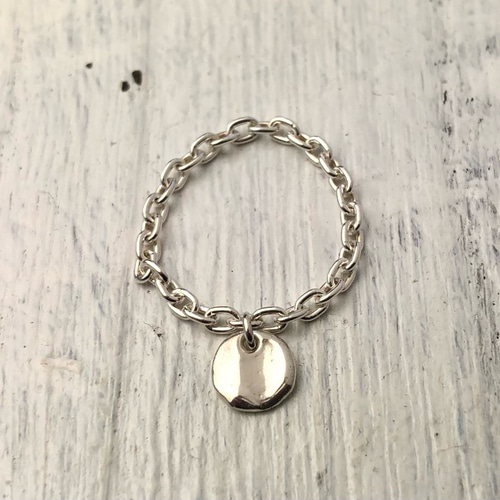 9号/プレートチェーンリング【S】/silver925/No.00196224 指輪・リング