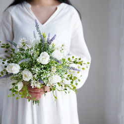 ホワイトチューリップとカスミソウのブーケ お得なブーケ】チューリップとかすみ草のプチブーケ 3本 b2026