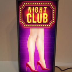 ナイトクラブ キャバレー セクシー スナック パブ 酒場 昭和レトロ サイン ランプ 看板 置物 雑貨 ライトBOX 2枚目の画像