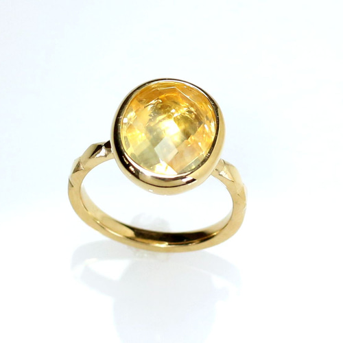K18YG シトリンリング 4.00ct 指輪・リング Atelier Ozaki 通販  