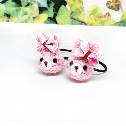 スイカくまさん♡うさぎさん♡ベビーヘアクリップ ヘアゴム ハンドメイド商品 スイカくまさん♡うさぎさん♡ベビーヘアクリップ ヘアゴム