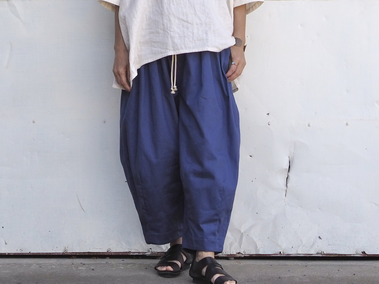 オールシーズン◎/サーカスパンツ《ブルー》