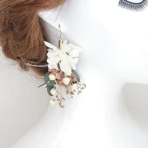 一点限定】本物のお花のアクセサリー ピアス イヤリング