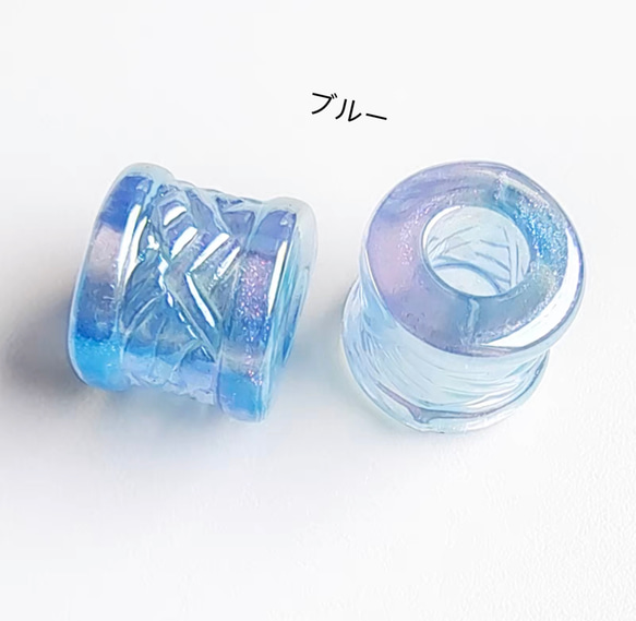 【10個】縦穴  パステル　筒形　パーツ　ハンドメイド　ビーズ　材料　DIY 7枚目の画像