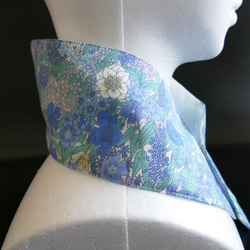 [頸部冷卻器] Liberty Kiara 中暑預防，布飾，禮品，花卉圖案，熱保護 2023，藍色 第2張的照片