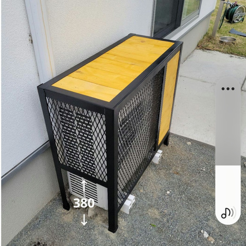 室外機カバー 室外機 エアコン おしゃれ アイアン 無骨 メッシュ