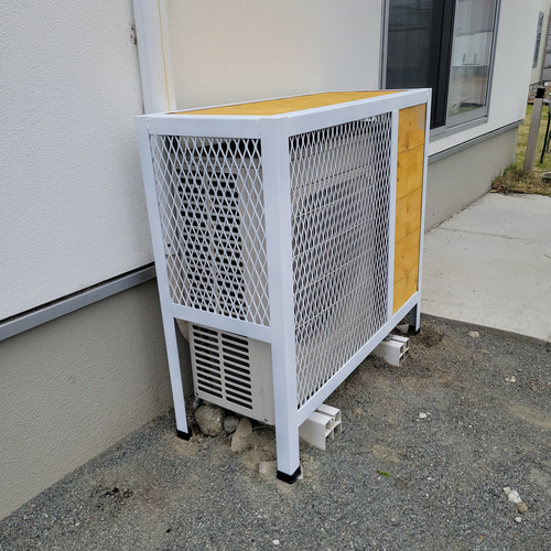 室外機カバー　オーダー作成　アメリカン雑貨　インダストリアル　アイアンラック 室外機カバー 室外機 エアコン おしゃれ アイアン 無骨 メッシュ