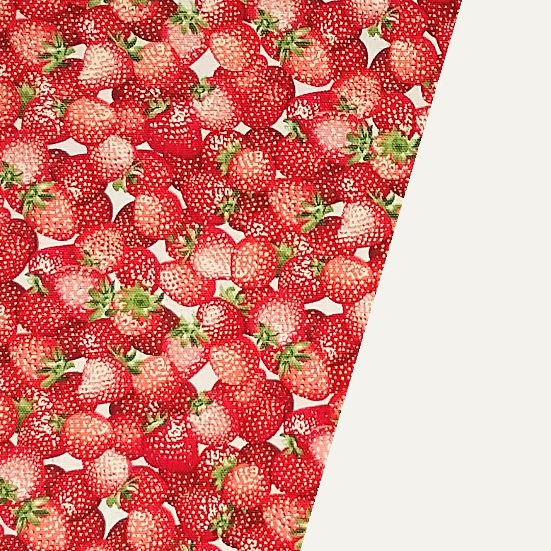 敷き布団カバー／イチゴ／シングル 幅105cm×長さ215cm／綿（コットン）100％