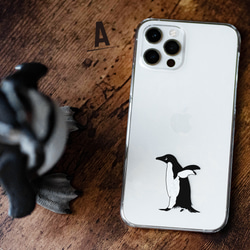 第一隻企鵝 iPhone 手機殼，智慧型手機殼，適用於 iPhone 17+，簡約透明，單點設計，安卓 第2張的照片