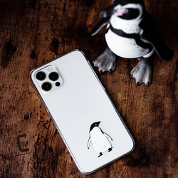 第一隻企鵝 iPhone 手機殼，智慧型手機殼，適用於 iPhone 17+，簡約透明，單點設計，安卓 第4張的照片