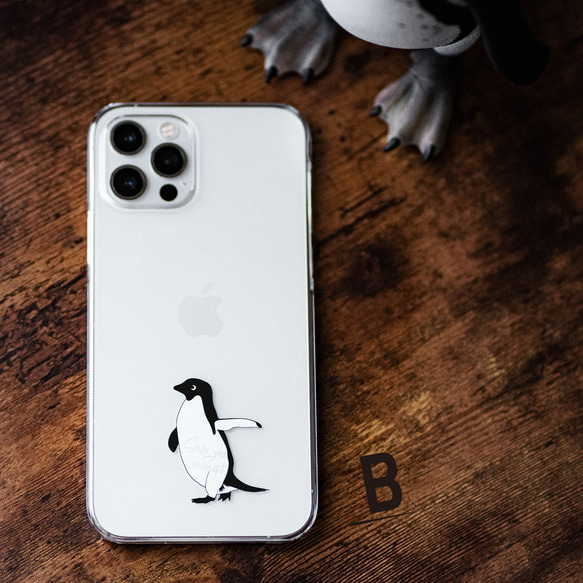 第一隻企鵝 iPhone 手機殼，智慧型手機殼，適用於 iPhone 17+，簡約透明，單點設計，安卓 第3張的照片