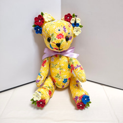 テディベアにつまみ細工のぬいぐるみ～桜バージョン～ ぬいぐるみ MINA