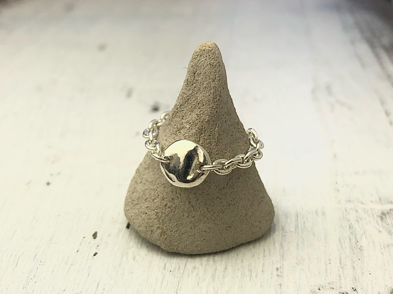 13号/プレートチェーンリング【M】/silver925/No.00196216