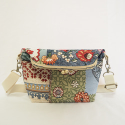 拼布 Gobelin Gamaguchi 2way 單肩包 第5張的照片