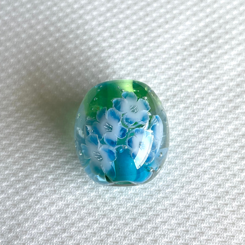 とんぼ玉【ネモフィラ】 とんぼ玉 kisek 通販 15804277｜Creema(クリーマ)