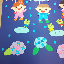 6月 梅雨 【雨の日楽しいな】保育園･幼稚園･児童館などの壁面飾り 4枚目の画像