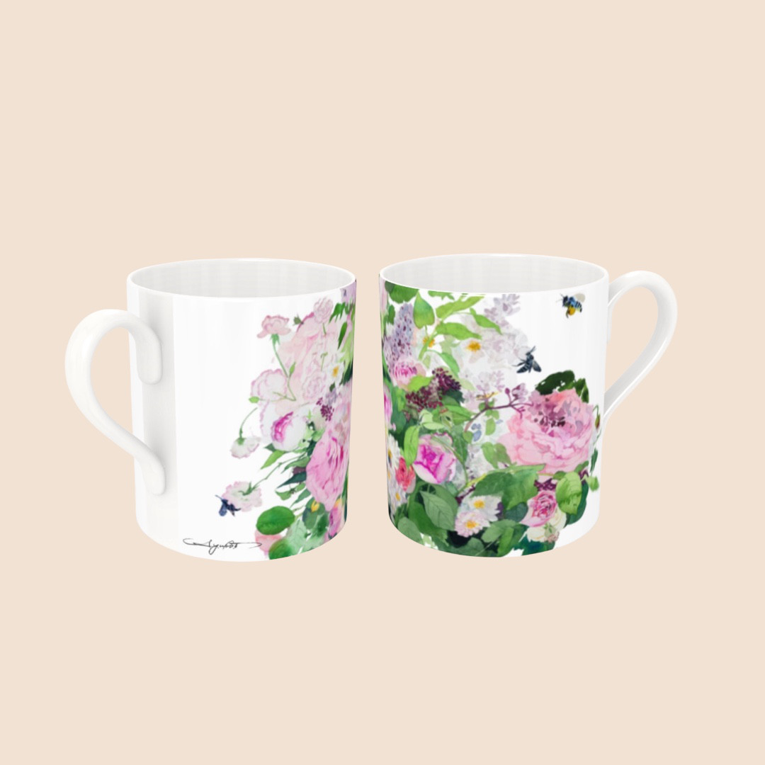 【受注生産】　グランブーケ　ボーンチャイナマグカップ1個