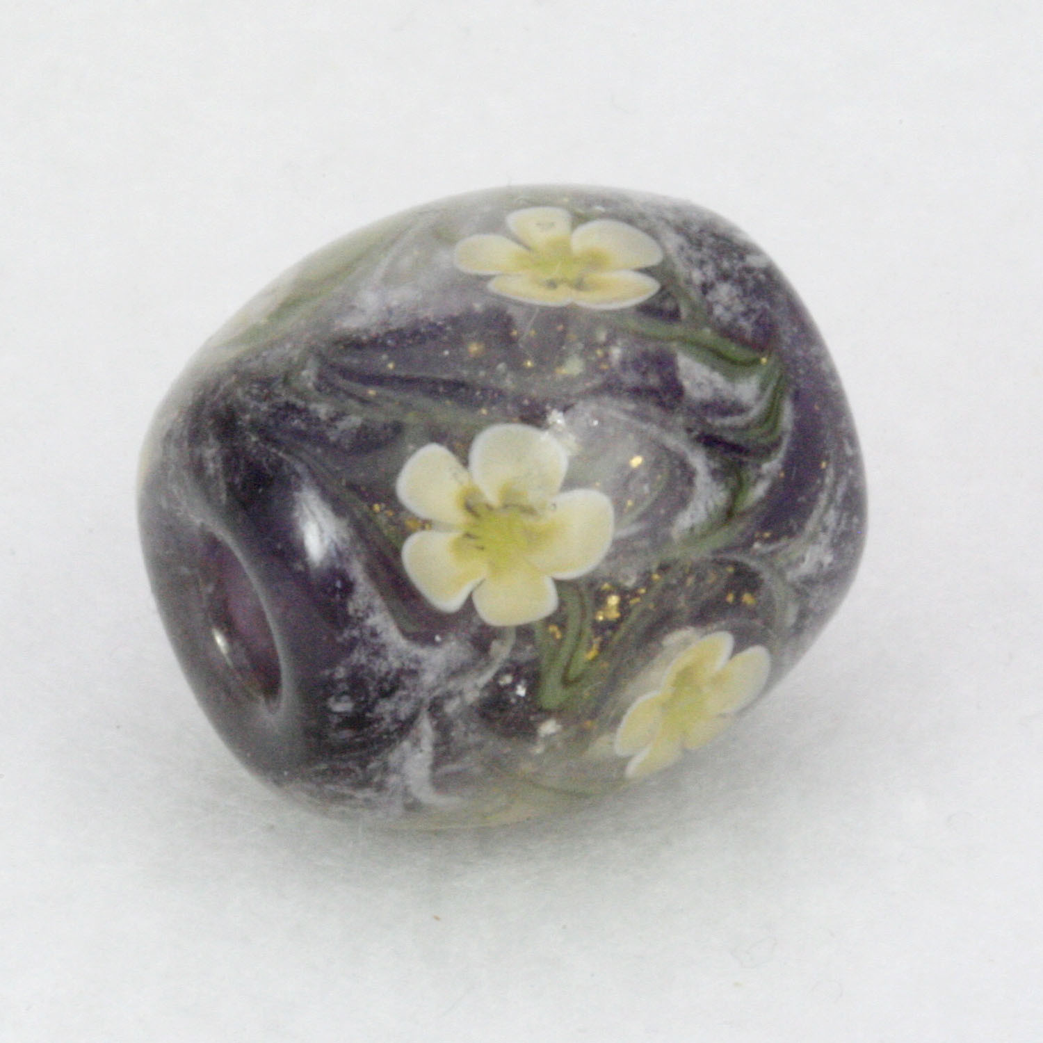 とんぼ玉　花とんぼ玉　ガラス　レース　キラキラ　ゆらぎ