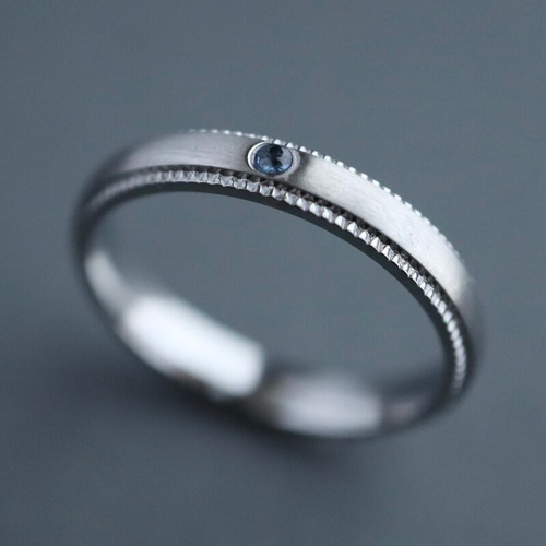 刻印♦︎サファイアのリング♦︎天然石♢9月誕生石♢サージカル