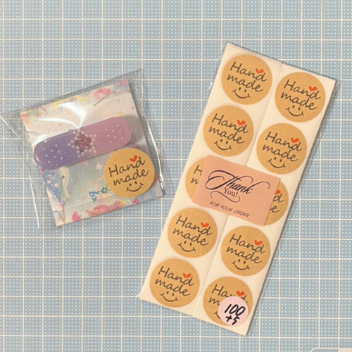 Handmade ハンドメイド クラフトシール 100枚 おまけ付き