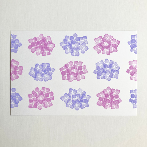 紫陽花の消しゴムはんこセット はんこ・スタンプ asako-made 通販