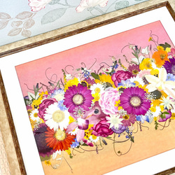 【お値引き価格】押し花アート額　【タテ45cm×ヨコ54cm】 f783d2f050cdd9c237dca4273a3d66