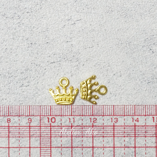 10個♡チャーム クラウン 王冠 ゴールド メルヘン チャーム Atelier