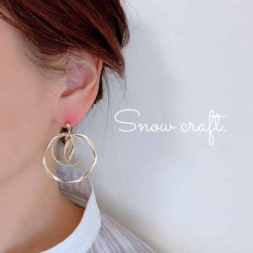 3連フープ ピアス イヤリング ピアス（その他） Snow craft