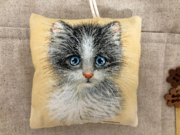 猫　生成り　USAコットン　ふわふわ　トートバッグ　｟訳｠店舗展示品につきSALE 14枚目の画像