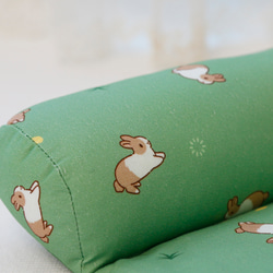 うさぎちゃんのぎゅうぎゅうベッド :緑のウサギ 2枚目の画像