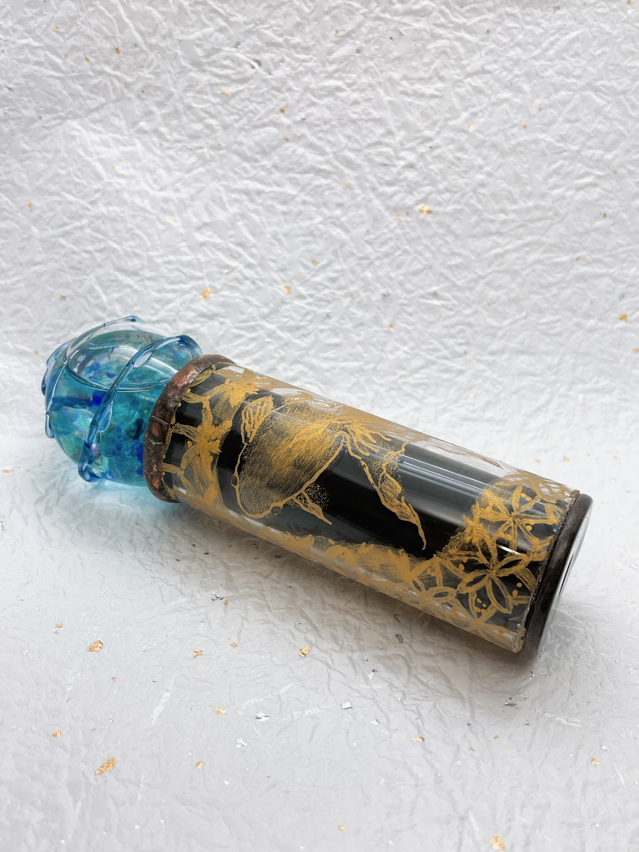 万華鏡　オイル　金魚　金色　ポーチ付き