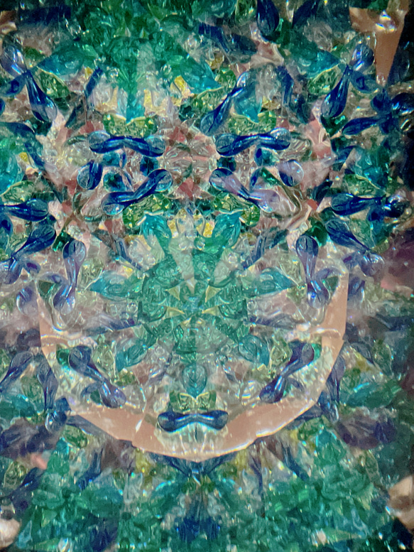 万華鏡　オイル　金魚　金色　ポーチ付き 10枚目の画像
