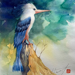 ✴️特別価格【原画】『道案内鳥』（絵画　鳥　ヘラサギ　パステル画） 特別セール品】 ✴️特別価格【原画】『道案内鳥』（絵画 鳥