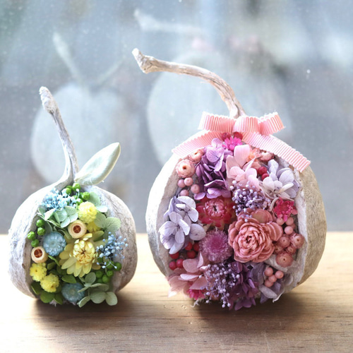 幸せを呼ぶ実  ブッダナッツ(小さめ)【ピンク×水色  ベイビーカラーアレンジ】 幸せを呼ぶ実 ブッダナッツ(小さめ)【ピンク×水色 ベイビー