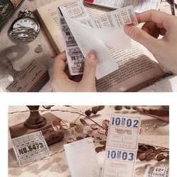 【P63】チケットブック 素材本 ブック 硫酸紙 コラージュ 紙もの 素材紙 アンティーク ヴィンテージ 13枚目の画像